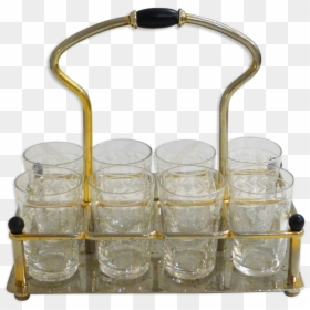 8 Shot Glasses Mid Twentieth Basket"  Src="https - Panier Verre, HD Png Download - shot glasses png